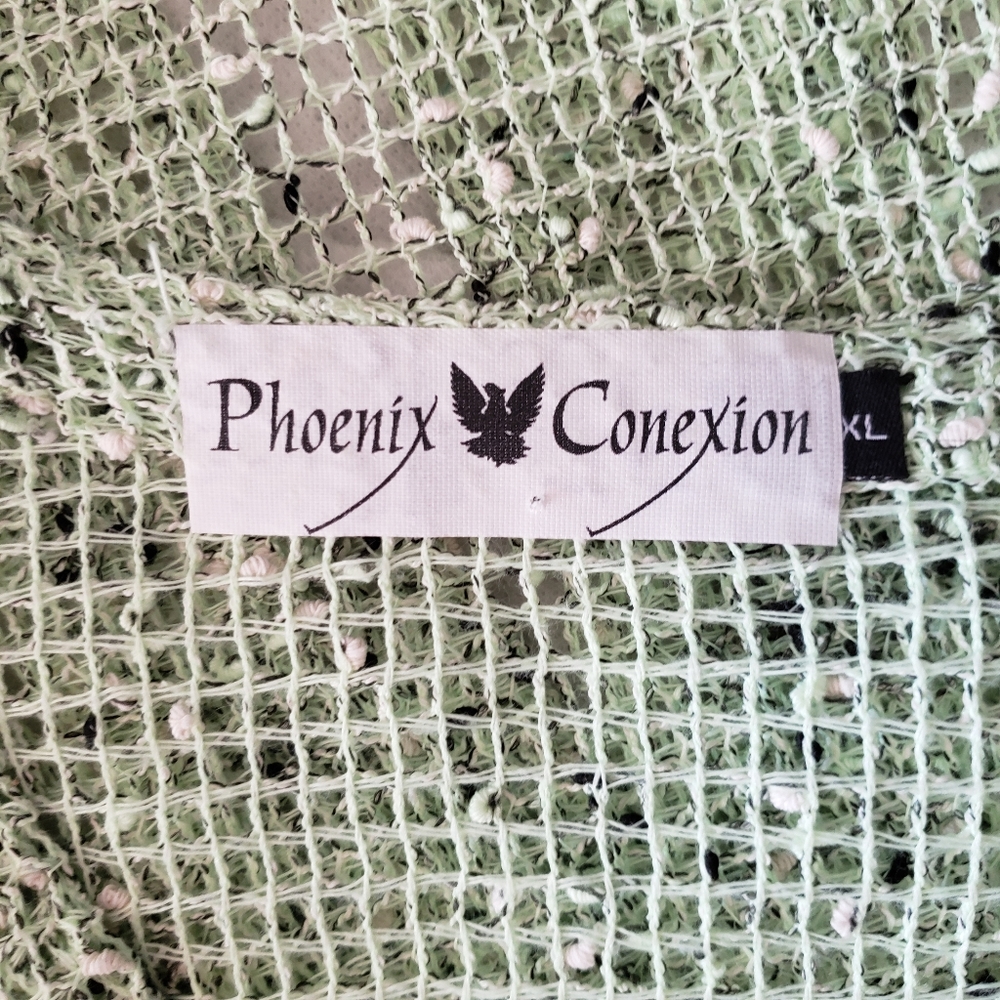 Phoenix Conexion Unique Front Button Soft Grn Top - image 5